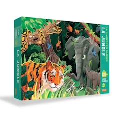 Puzzle 220 pièces et livre La planète en danger - Jungle - Marque Sassi - Mixte - A partir de 7 ans  - vertbaudet enfant