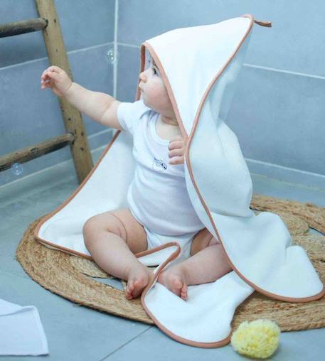 Cape de bain en gaze de coton - SEVIRA KIDS - Jeanne Blanc TU - Bébé - Mixte - 100% viscose de bambou BLANC 2 - vertbaudet enfant 