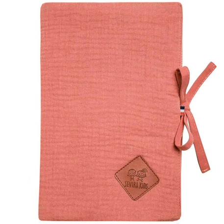 Protège carnet de santé en gaze de coton, Jeanne Terracotta TU ORANGE 1 - vertbaudet enfant 