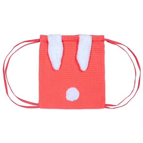 Sac de sport enfant en nid d'abeille - Lapinou - Corail ORANGE 1 - vertbaudet enfant 