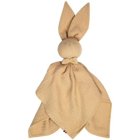 Doudou plat Lapin - SEVIRA KIDS - Jeanne - Gaze de coton - Marron - 50x50 cm MARRON 1 - vertbaudet enfant 