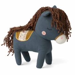 Jouet-Peluche - Picca Loulou - Cheval Bleu - Coffret cadeau - 20 cm