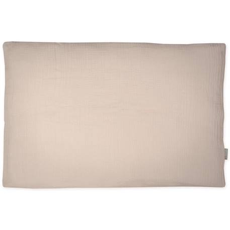 Taie d'oreiller unie en double gaze de coton BEIGE 1 - vertbaudet enfant 