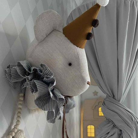 Trophée mural enfant, Ours Alex Beige 45 x 30 cm BEIGE 2 - vertbaudet enfant 