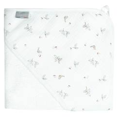 Cape de bain en coton et bambou Melody - Blanc - Sevira Kids - Mixte - 0 mois - Naissance  - vertbaudet enfant