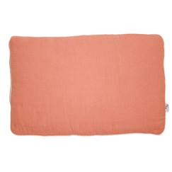 Chambre et rangement-Oreiller plat en gaze de coton - SEVIRA KIDS - Jeanne - Terracotta - 35 x 40 cm - Made in France