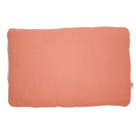 Oreiller plat en gaze de coton - SEVIRA KIDS - Jeanne - Terracotta - 35 x 40 cm - Made in France ORANGE 1 - vertbaudet enfant 