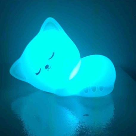 Veilleuse lumineuse tactile en silicone, Chaton BLANC 4 - vertbaudet enfant 