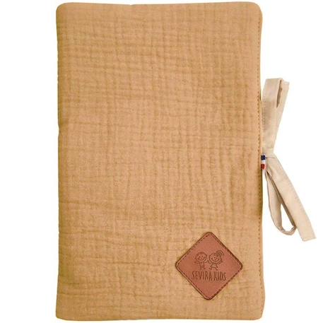 Sevira Kids - Protège carnet de santé en gaze de coton Jeanne - Camel TU MARRON 1 - vertbaudet enfant 