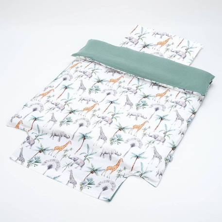 Parure de lit bébé en coton, Safari BLANC 3 - vertbaudet enfant 