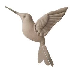 Sevira Kids - Trophée mural enfant  Colibri en lin Beige  - vertbaudet enfant