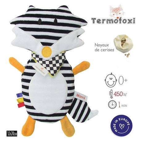 Doudou bouillotte sèche - SEVIRA KIDS - Renard Termofoxi - Peluche d'éveil douce et chauffage d'appoint nomade BLANC 2 - vertbaudet enfant 