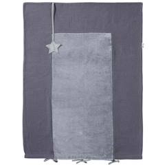 -Housse pour matelas à langer en gaze de coton - SEVIRA KIDS - Gris - 80 cm x 60 cm - Certifié Oeko-Tex