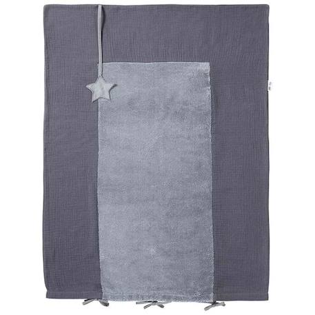 Housse pour matelas à langer en gaze de coton - SEVIRA KIDS - Gris - 80 cm x 60 cm - Certifié Oeko-Tex GRIS 1 - vertbaudet enfant 