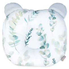 -Coussin anti-tête plate réversible en velvet - SEVIRA KIDS - Eucalyptus Gris - 30 cm x 25 cm - Pour bébé