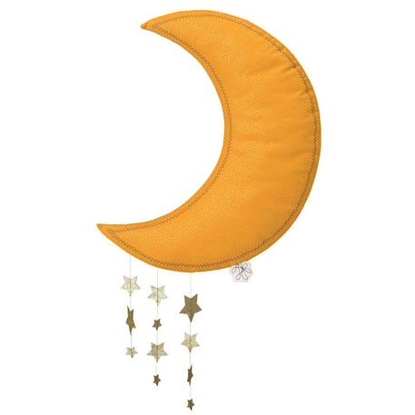 Mobile en coton - SEVIRA KIDS - Lune Jaune - Décoration - Bébé - Jaune JAUNE 1 - vertbaudet enfant 