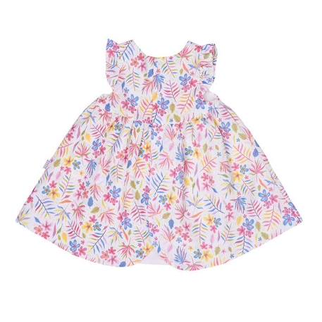 Robe avec bandeau en coton biologique, ROMY Multicolore ROSE 2 - vertbaudet enfant 