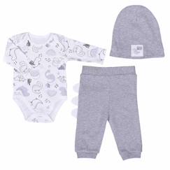 -Ensemble vêtements Bébé en coton bio 3 pièces, DINO