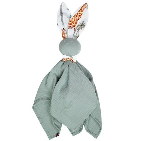 Doudou plat Lapin personnalisable Safari - SEVIRA KIDS - Vert - 50 x 50 cm VERT 1 - vertbaudet enfant 