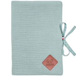 -Protège carnet de santé en gaze de coton, Jeanne Vert de gris TU Vert De Gris