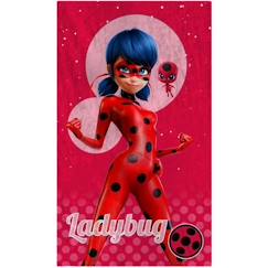 Linge de maison et décoration-Drap de plage en coton MIRACULOUS - Ladybug - Supergirl - Rouge - 70x120 cm