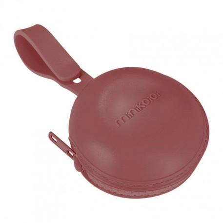 Range sucette zippé en silicone - Terracotta - Minikoi - Pratique et hygiénique ORANGE 1 - vertbaudet enfant 