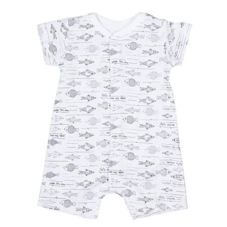 Combishort bébé en coton bio, Ocean Gris GRIS 1 - vertbaudet enfant 