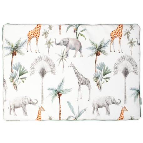 Oreiller plat réversible en coton - SEVIRA KIDS - Safari - 60 x 40 cm - Doux et confortable BLANC 1 - vertbaudet enfant 