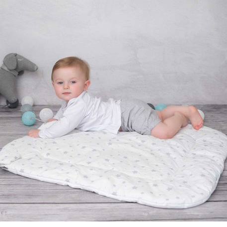 Couverture d'emmaillotage minky STELLA BLEU+GRIS+ROSE+VERT 4 - vertbaudet enfant 