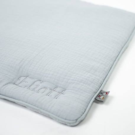 Oreiller plat en gaze de coton, Jeanne Vert de gris 60 x 40 cm Vert De Gris VERT 2 - vertbaudet enfant 