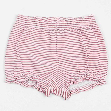 Ensemble t-shirt et short bébé en coton biologique, Cerise Blanc BLANC 4 - vertbaudet enfant 