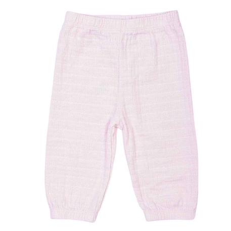 Pantalon bébé en gaze coton biologique Rose clair ROSE 1 - vertbaudet enfant 