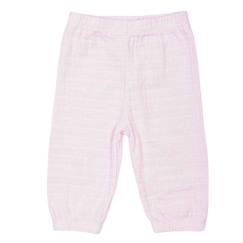 -Pantalon bébé en gaze coton biologique Rose clair