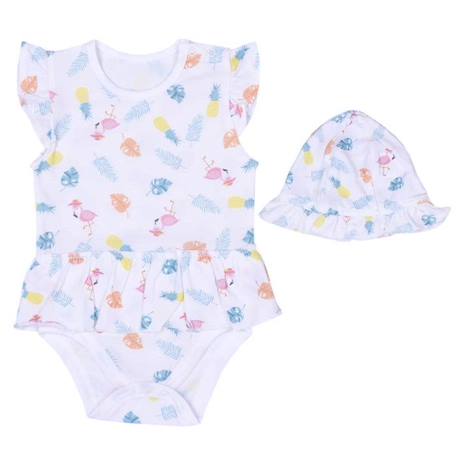 Bébé-Body robe et chapeau en coton bio, Tropi