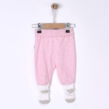 Pantalon bébé à pieds en coton bio, ACTIVE ROSE 3 - vertbaudet enfant 