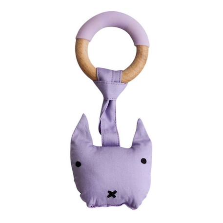 Anneau de dentition avec peluche - Animal - Violet VIOLET 1 - vertbaudet enfant 