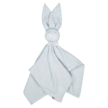 Sevira Kids - Doudou plat Lapin personnalisable Jeanne - Gris BLANC 1 - vertbaudet enfant 