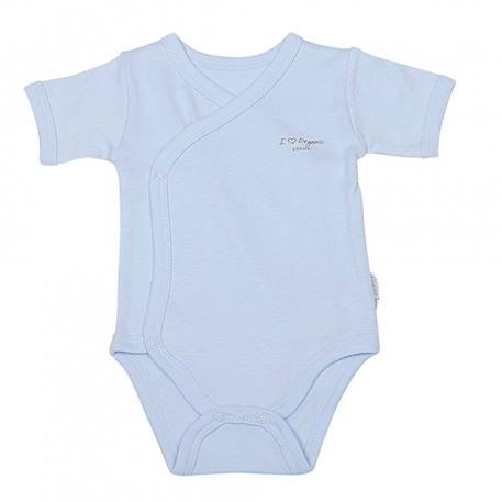 Body Kimono en coton biologique - Basic manches courtes BEIGE+BLANC+BLEU+ROSE 7 - vertbaudet enfant 