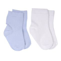 -Chaussettes bébé en coton biologique (lot de 2 paires)