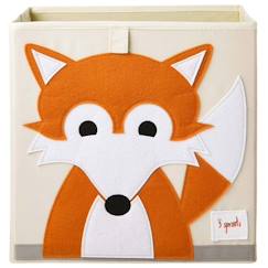 Boîte de rangement pour jouets - 3 Sprouts - Renard - Tissu renforcé - Format adapté - Illustrations animales  - vertbaudet enfant