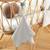 Doudou lange - attache tétine en gaze de coton - Jeanne Vert de gris - 40 cm x 40 cm - SEVIRA KIDS - Bébé VERT 3 - vertbaudet enfant 