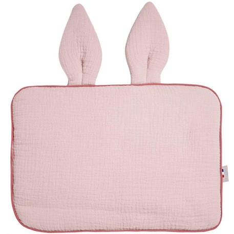 Oreiller plat lapin en gaze de coton, Jeanne Vieux Rose TU ROSE 1 - vertbaudet enfant 