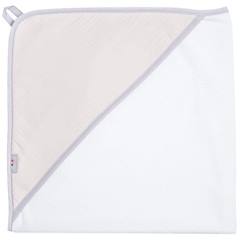 -Cape de bain en gaze de coton - SEVIRA KIDS - Jeanne Beige - 0 mois - Naissance - Bébé - 75 cm x 75 cm