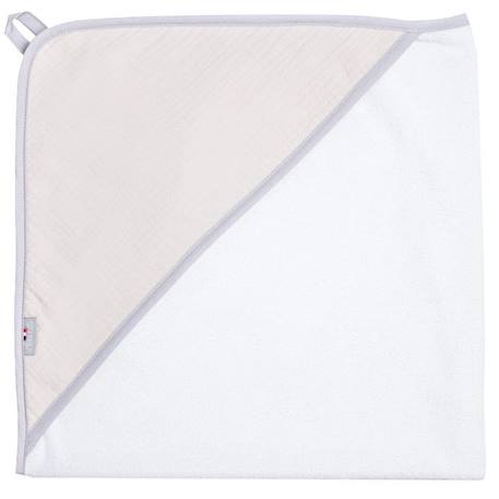 Cape de bain en gaze de coton - SEVIRA KIDS - Jeanne Beige - 0 mois - Naissance - Bébé - 75 cm x 75 cm BEIGE 1 - vertbaudet enfant 