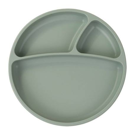 Assiette bébé à ventouse en silicone - Vert amande VERT 1 - vertbaudet enfant 