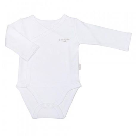 Body Kimono en coton biologique - Basic manches longues BLANC+BLEU+ROSE 1 - vertbaudet enfant 