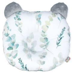 Coussin anti tête plate réversible en minky - Eucalyptus Gris - 30 cm x 25 cm  - vertbaudet enfant