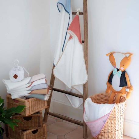 Cape de bain en gaze de coton - SEVIRA KIDS - Jeanne Terracotta TU - Orange - 100% viscose de bambou - Mixte ORANGE 3 - vertbaudet enfant 