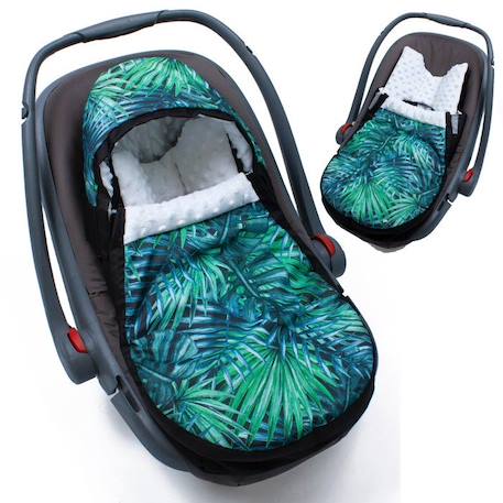 Chanceliére imperméable avec cale-tÍte bébé - URBAN TROPICOSY VERT 1 - vertbaudet enfant 