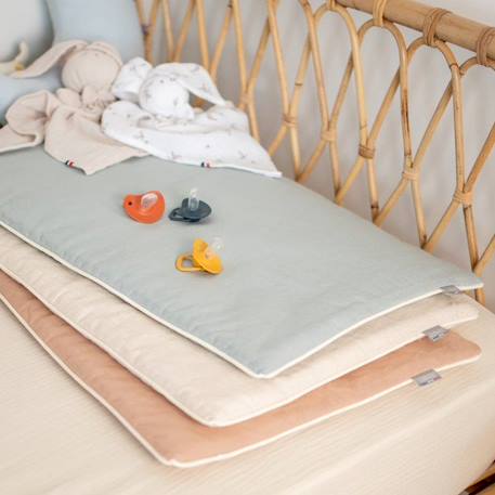 Housse de couette et oreiller en lin lavé Sevira Kids - Beige - 140 x 100 cm BEIGE 2 - vertbaudet enfant 